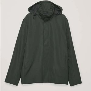 COS Funnel Neck Jacket in Bottle Green